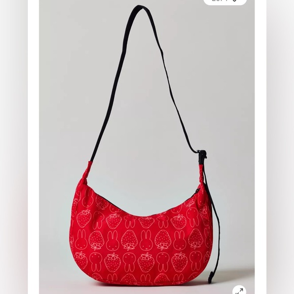 NWT BAGGU & Miffy UO Exclusive Medium Nylon Crescent Bag - Picture 4 of 11
